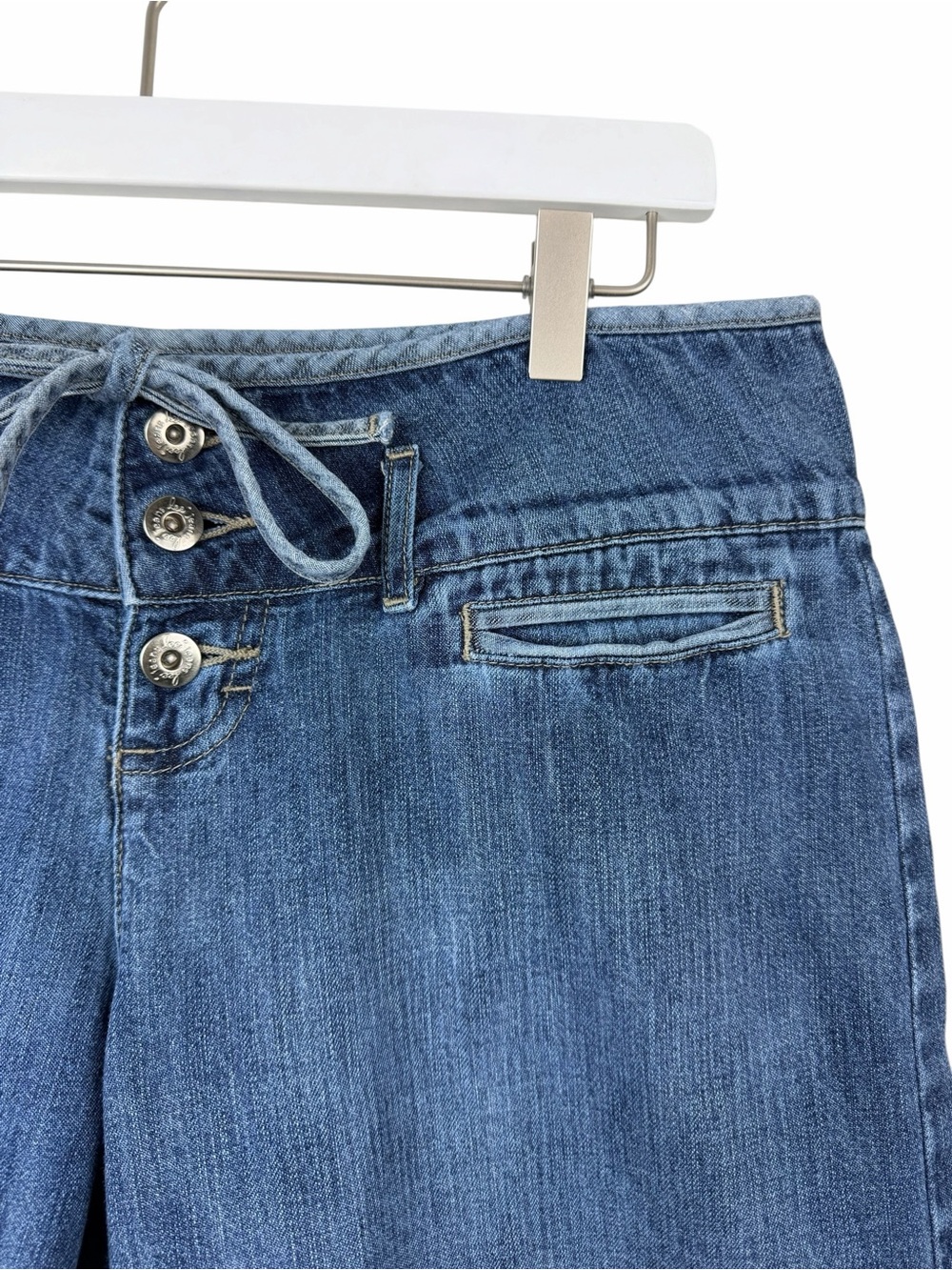 Lee Jeans One True Fit Vintage Wide Leg Culottes Capri Jeans Size 9/10M - Picture 2 of 5